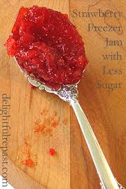 strawberry freezer jam with less sugar