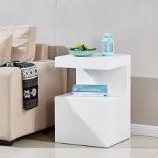 high gloss side tables with storage