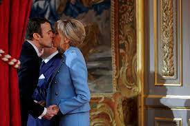 Brigitte macron, the wife of french president emmanuel macron, is visiting the us for president donald trump and first lady melania trump's first state dinner. No Taboos At Elysee As Mrs Macron Signals Change The Japan Times