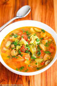 vegetable lentil en sausage soup