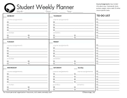 Day Planner Printable Student Planners Daily Intended For Weekly