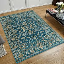 teal blue rug traditional fl