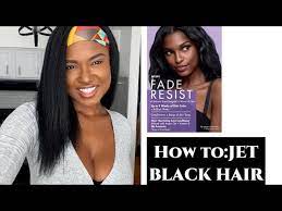 how to dye natural hair jet black