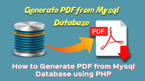 how to generate pdf from mysql database