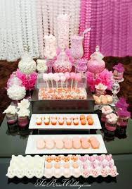 For baby shower food ideas that feel refreshingly unique, you can't go wrong with these chicken and these yummy strawberry oatmeal bars from erin at well plated. Ombre Baby Shower Decor Pink Candy Buffet Candy Bar Wedding Pink Dessert Tables
