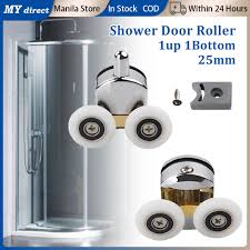 2pcs Shower Door Wheels Zinc Alloy Top