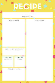 Free Printable Recipe Card Template That Can Be Customized With