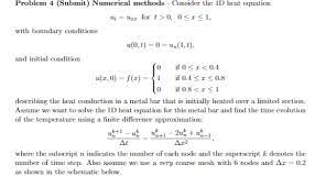 Problem 4 Submit Numerical Methods