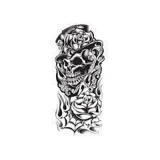 Well you're in luck, because here they come. Black And White Skull And Roses Temporary Tattoo