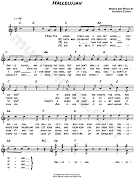 Download hallelujah easy piano sheet music pdf for beginning level now available in our sheet music library. Leonard Cohen Hallelujah Sheet Music Leadsheet In C Major Transposable Download Print Sku Mn0069727