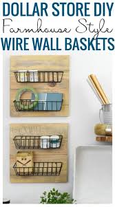 Farmhouse Style Wire Wall Baskets From