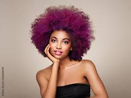 colorful d afro hair beautiful