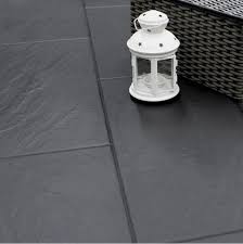 stone black slate flooring tiles