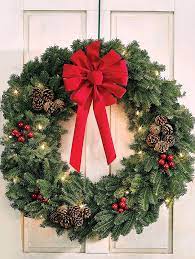 Lighted 36 Inch Balsam Wreath Easy