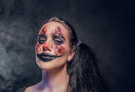 free photo evil psycho clown makeup