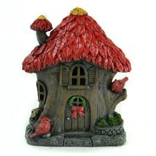 Fairy Garden Tree House Red Leaf Roof