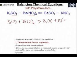 Balancing Chem Eq Polyatomic