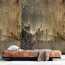 Luxury Wallpaper Gold Strip Wall