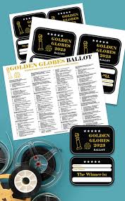 free golden globes ballot printables