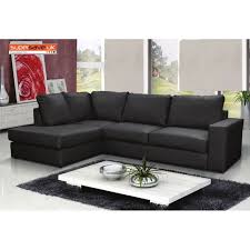 group sofa black faux pu leather modern