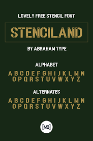 military free stencil font masterbundles