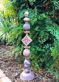 Pottery Totem Pole Yard Art Garden