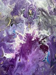 Lilac And Mauve Abstract Painting For