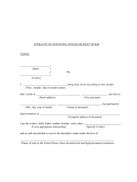 form affidavit of surviving spouse