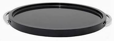 Amazon Com Khan Imports Decorative Black Marble Tray Stone Serving Tray With Handles Large 12 Inch Round Home Kitchen