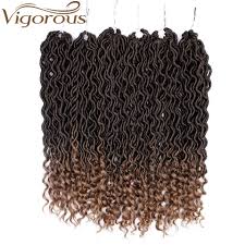 Vigorous Faux Locs Crochet Braids Synthetic Crochet Braids Ombre Braiding Hair Bohemian Locks 18 Inch 24 Stands