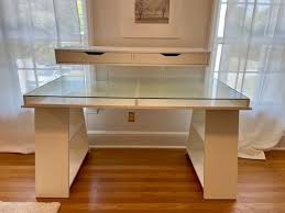 Multi Level Ikea Trestle Desk With