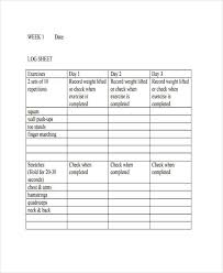 12 training sheet templates free