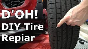 tire puncture from a nail or