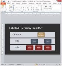 Free Hierarchy Org Chart Template For Powerpoint Presentations