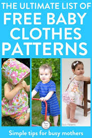 Free Baby Clothes Patterns Mumsmakelists Life Hacks For