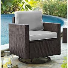 Crosley Palm Harbor Wicker Swivel Patio