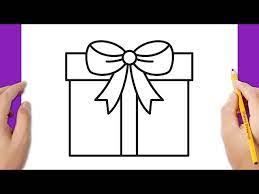 how to draw a gift box you