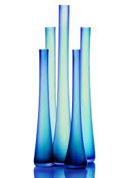 Tsunami Colored Glass Large Tube Vase