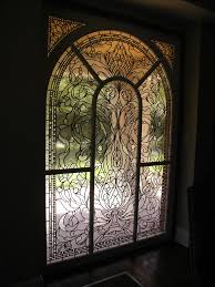 8 Foot Leaded Clear Textured Glass Window