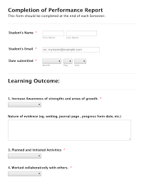 Student Perfomance Evaluation Form Template Jotform