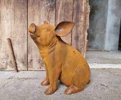 Cast Iron Pig Sculpture Pig Statue Cast
