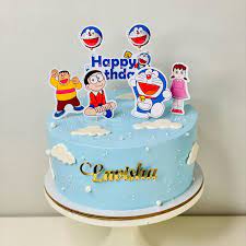 Doraemon Theme Cake gambar png