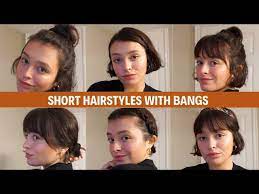 short hairstyles with bangs you