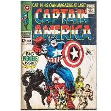 Captain America Comic Wood Wall Decor