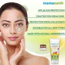 mamaearth ultra light indian sunscreen