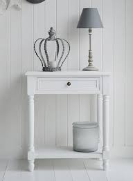 Cove Bay Small White Console Table With