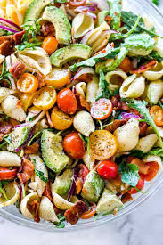 blt pasta salad with avocado recipe