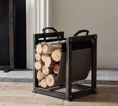 Industrial Fireplace Log Holder