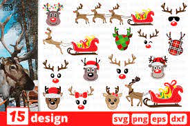 Christmas Reindeer Svg Bundle Graphic By Svgocean Creative Fabrica