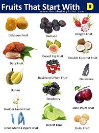 fruits starting with d properties and